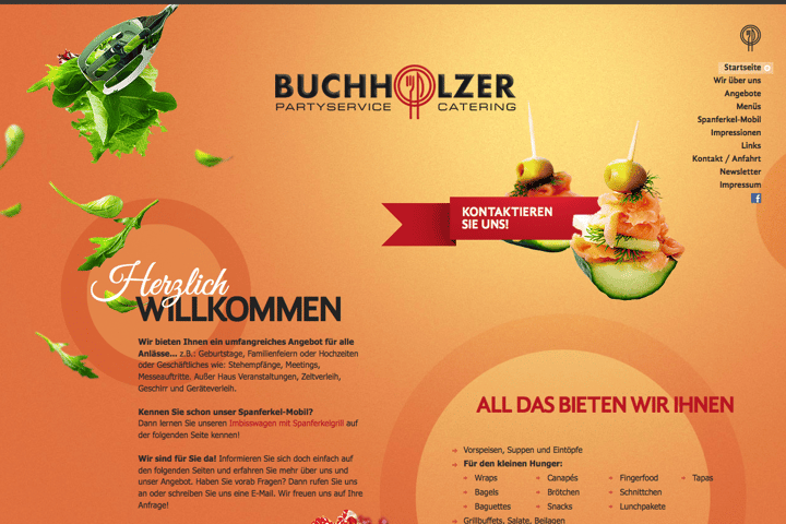 Buchholzer Catering website preview